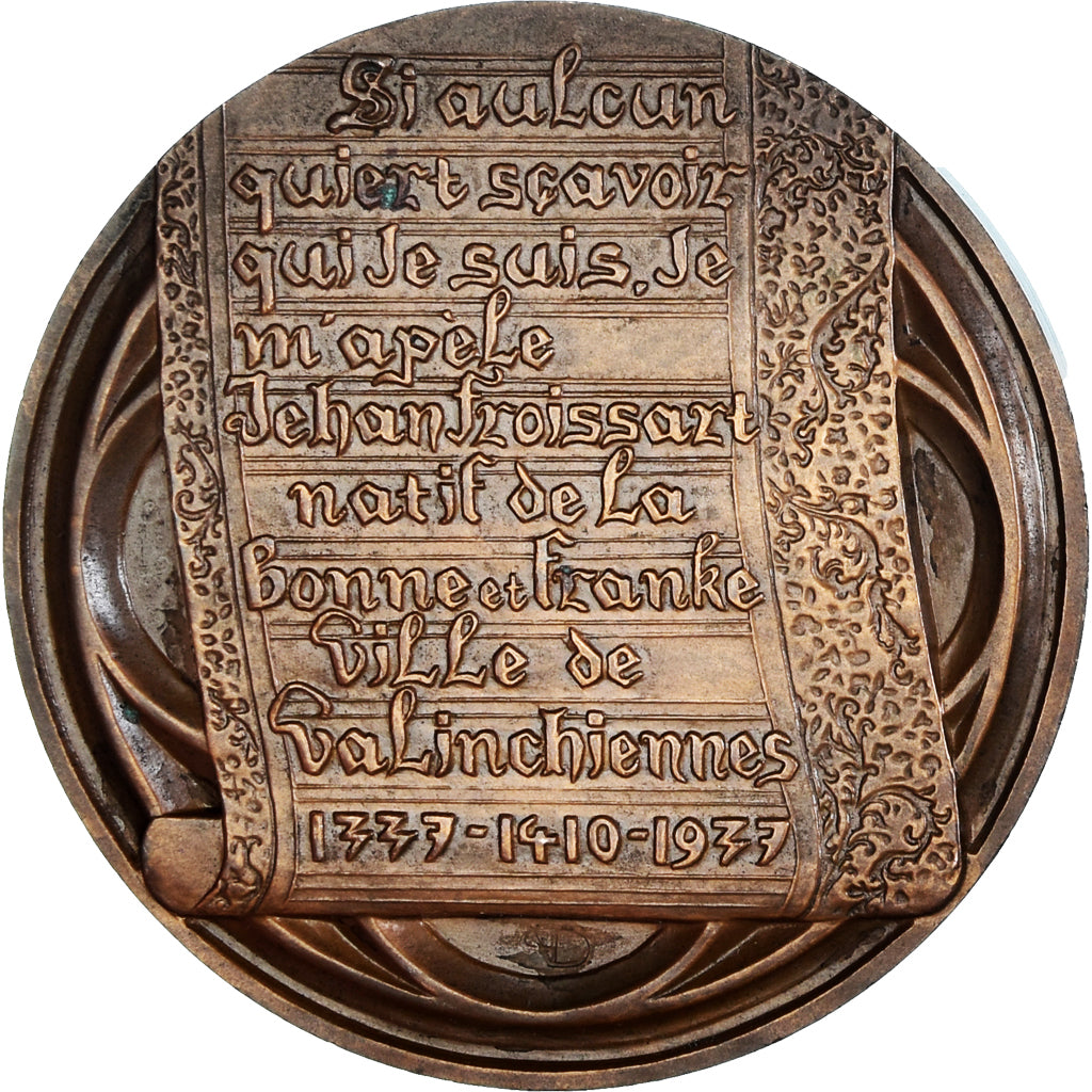 France, Médaille, Jean Froissart, Chroniqueur, Valenciennes, SPL, Bronze