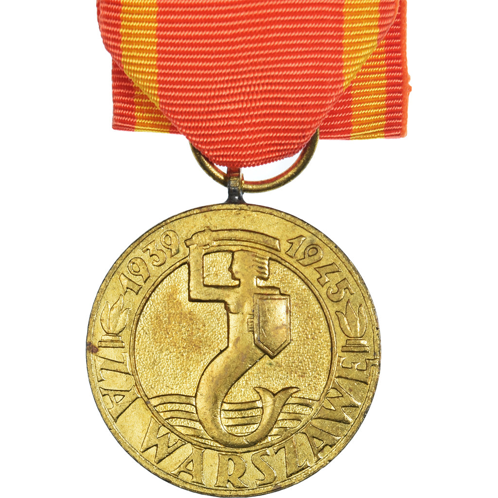Polónia, Varsovie, WAR, medalha, 1939-1945, Qualidade Excelente, Bronze