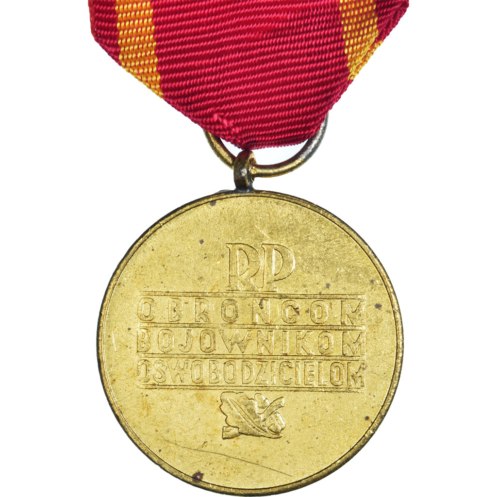 Pologne, Varsovie, WAR, Médaille, 1939-1945, Excellent Quality, Gilt Bronze, 33