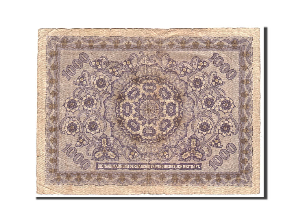 Banknote, Austria, 1000 Kronen, 1922, 1922-01-02, KM:78, VF(20-25)