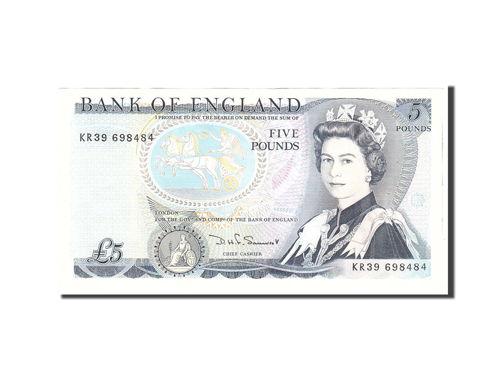 Banknote, Great Britain, 5 Pounds, 1971, Undated, KM:378c, AU(50-53)