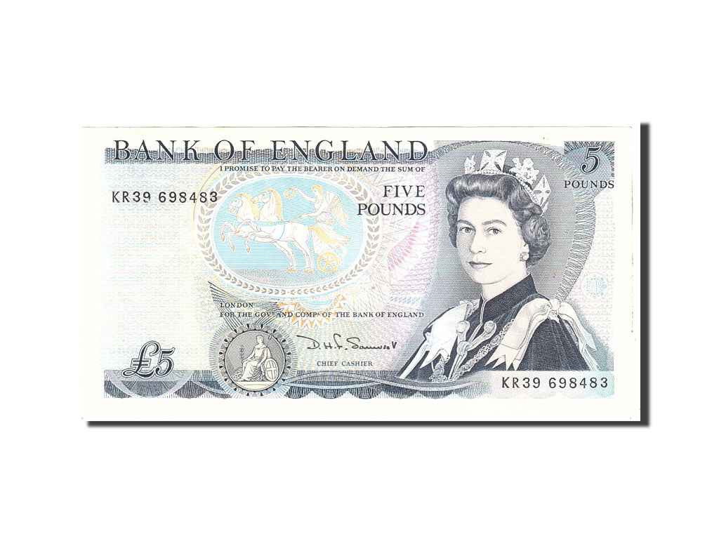 Banknote, Great Britain, 5 Pounds, 1971, Undated, KM:378c, AU(50-53)