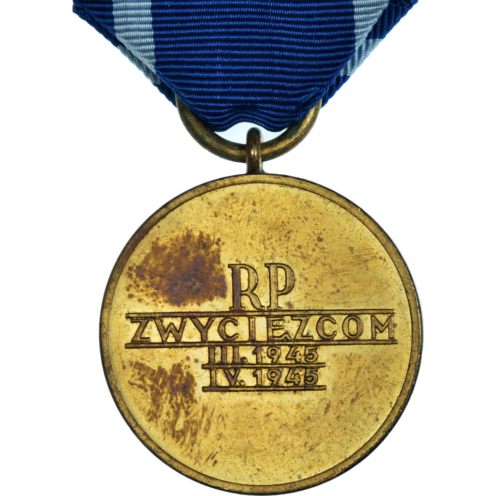 Poland, Combats de l'Oder, La Neisse et la Baltique, WAR, Medal, 1945, Very Good