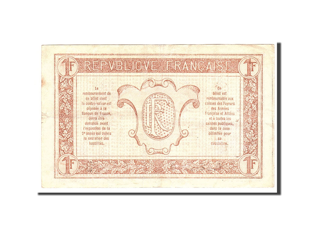 Banknote, France, 1 Franc, 1917, Undated, EF(40-45), KM:M2