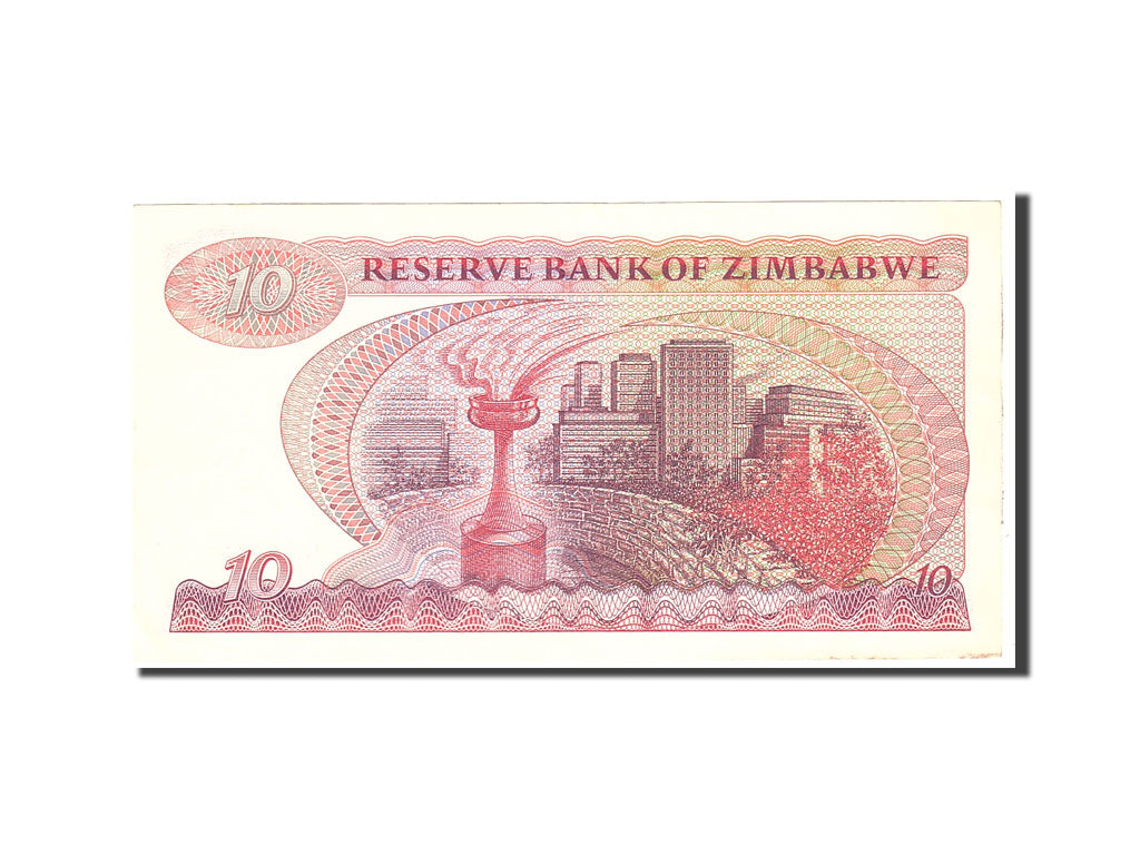 Zimbabwe, 10 Dollars, 1983, Undated, KM:3d, EF(40-45)