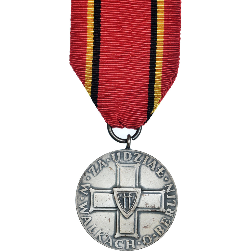 Pologne, Bataille de Berlin, WAR, Médaille, Undated (1966), Excellent Quality