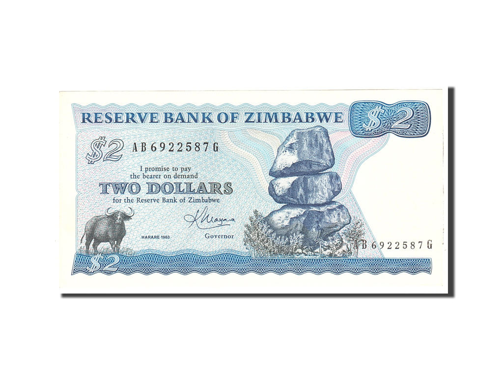 Zimbabwe, 2 Dollars, 1980, Undated, KM:1b, UNC(63)