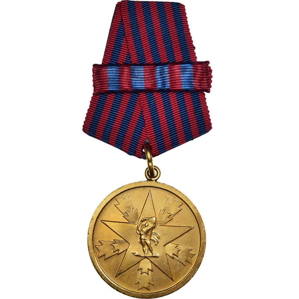 Jugoslávia, Mérite du Peuple, medalha, undated (1945), Barrette Dixmude, Não