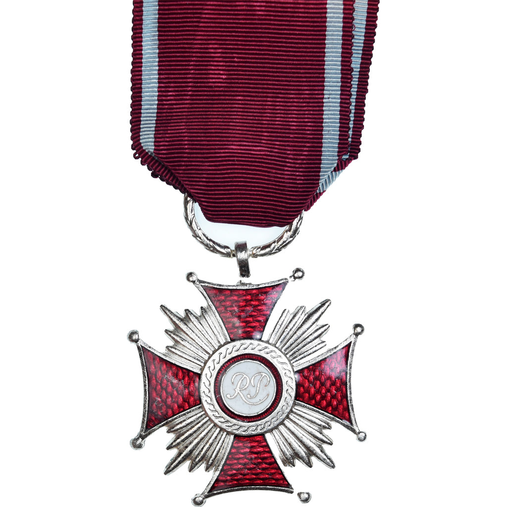 Polska, Croix du Mérite pour Bravoure, medal, Stan menniczy, Srebro, 42