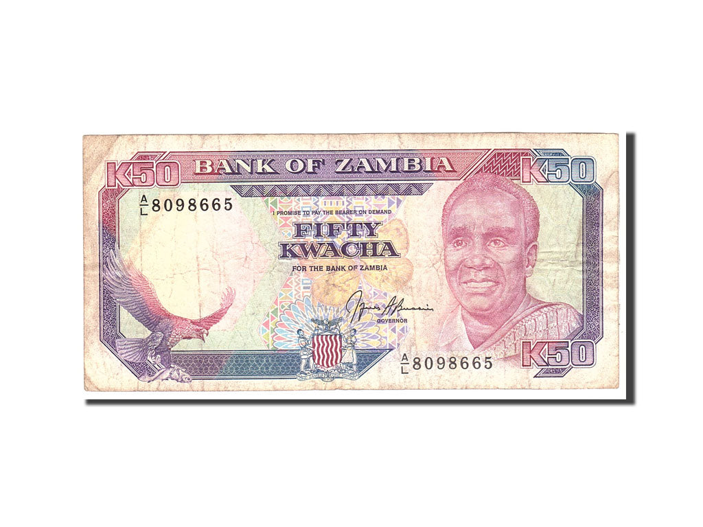 Banknote, Zambia, 50 Kwacha, 1989, Undated, KM:33b, VG(8-10)