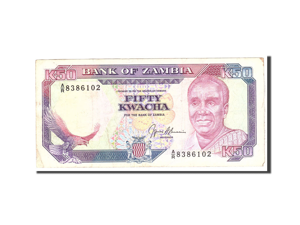 Zambia, 50 Kwacha, 1989, Undated, KM:33b, VF(20-25)
