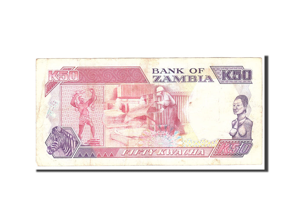 Zambia, 50 Kwacha, 1989, Undated, KM:33b, VF(20-25)