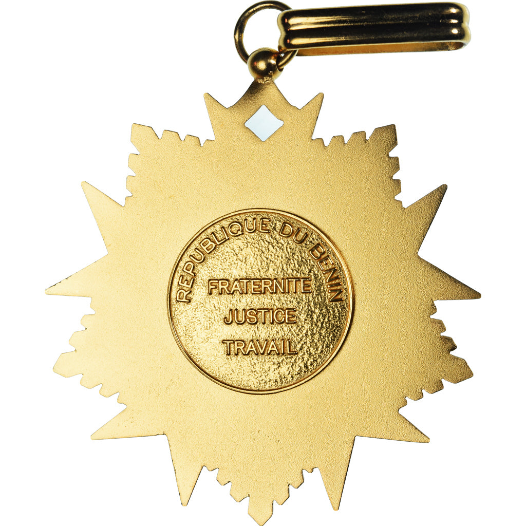 Benin, Ordre National du Dahomey, Medal, Commandeur, Uncirculated, Gilt Bronze