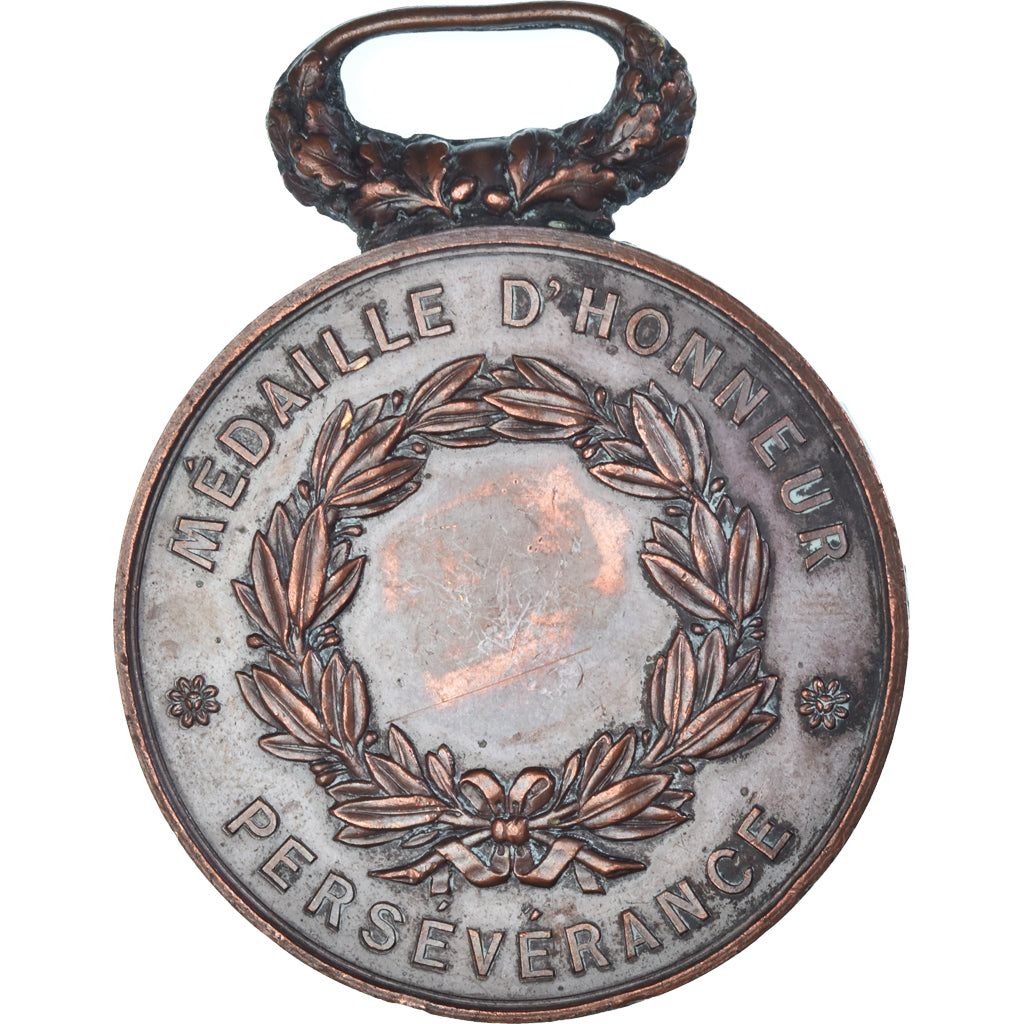 France, Medal, Honneur, Persévérance, Religions & beliefs, EF(40-45), Copper