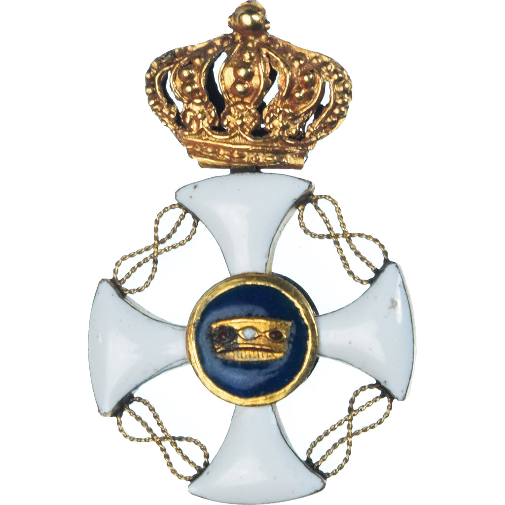Italy, Ordre de la Couronne, Medal, Croix d'Officier, Réduction, Uncirculated