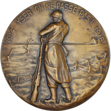 Belgique, Médaille, Yser, On ne Passe pas, WAR, 1914-1918, Canneel, TTB+
