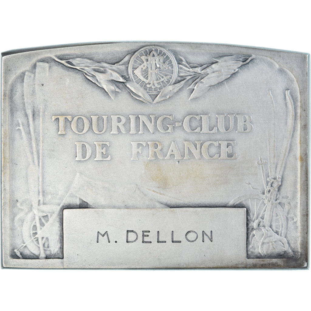Francia, medalla, Touring Club de France, Dropsy, FDC, Plata chapada en cobre