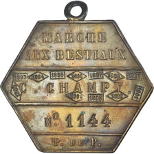 France, Médaille, Marché aux Bestiaux, Paris La Villette, Plaque de Fonction