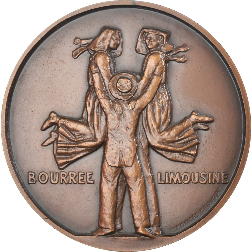 France, Medal, Danse, Bourrée Limousine, Régionalisme, 1983, Crouzat, MS(64)