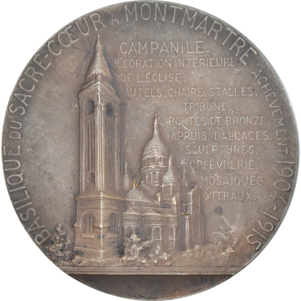 France, Medal, Lucien Magne, Achèvement de la Basilique du Sacré-Cœur de