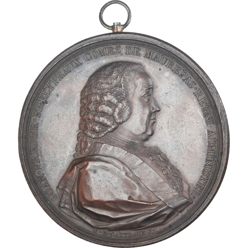 France, Medal, Mort de Phélypeaux de Maurepas, History, 1781, Gatteaux