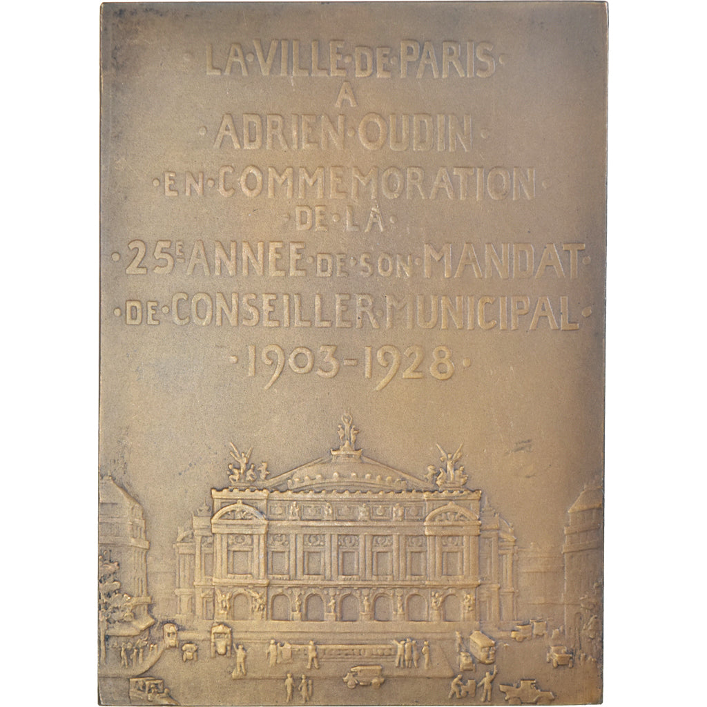 France, Medal, Adrien Oudin, Conseiller Municipal de Paris, Politics, 1928