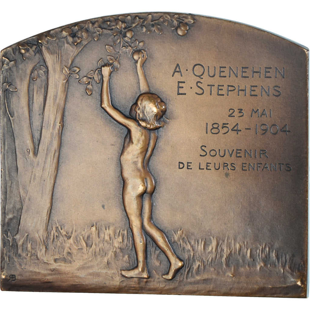 France, Medal, Amour et Mariage, Souvenir, 1904, Baudichon, MS(63), Bronze