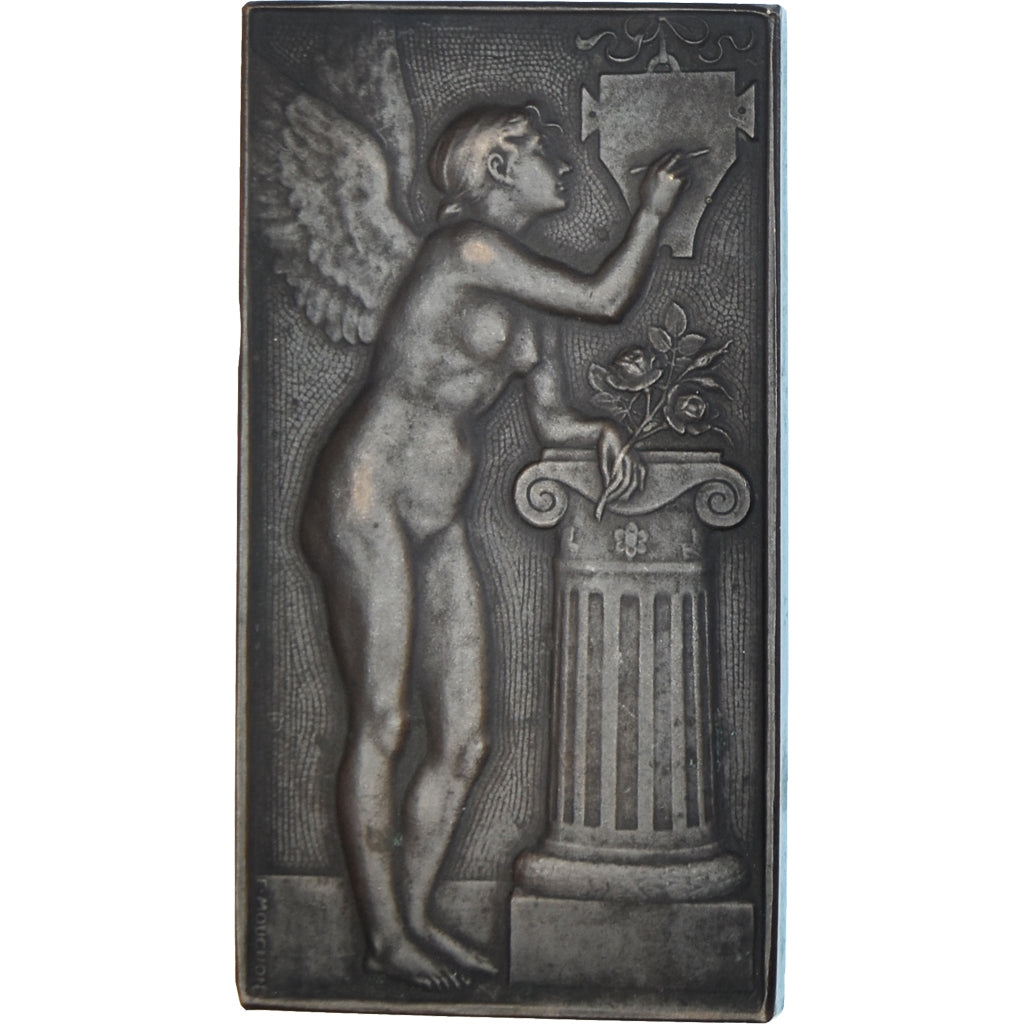 França, medalha, Visite des Souterrains de Passy, Femme Nue, 1898, Mouchon