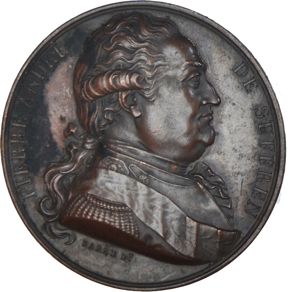 Frankreich, Medaille, Pierre-André de Suffren, History, 1825, Barre, SS+