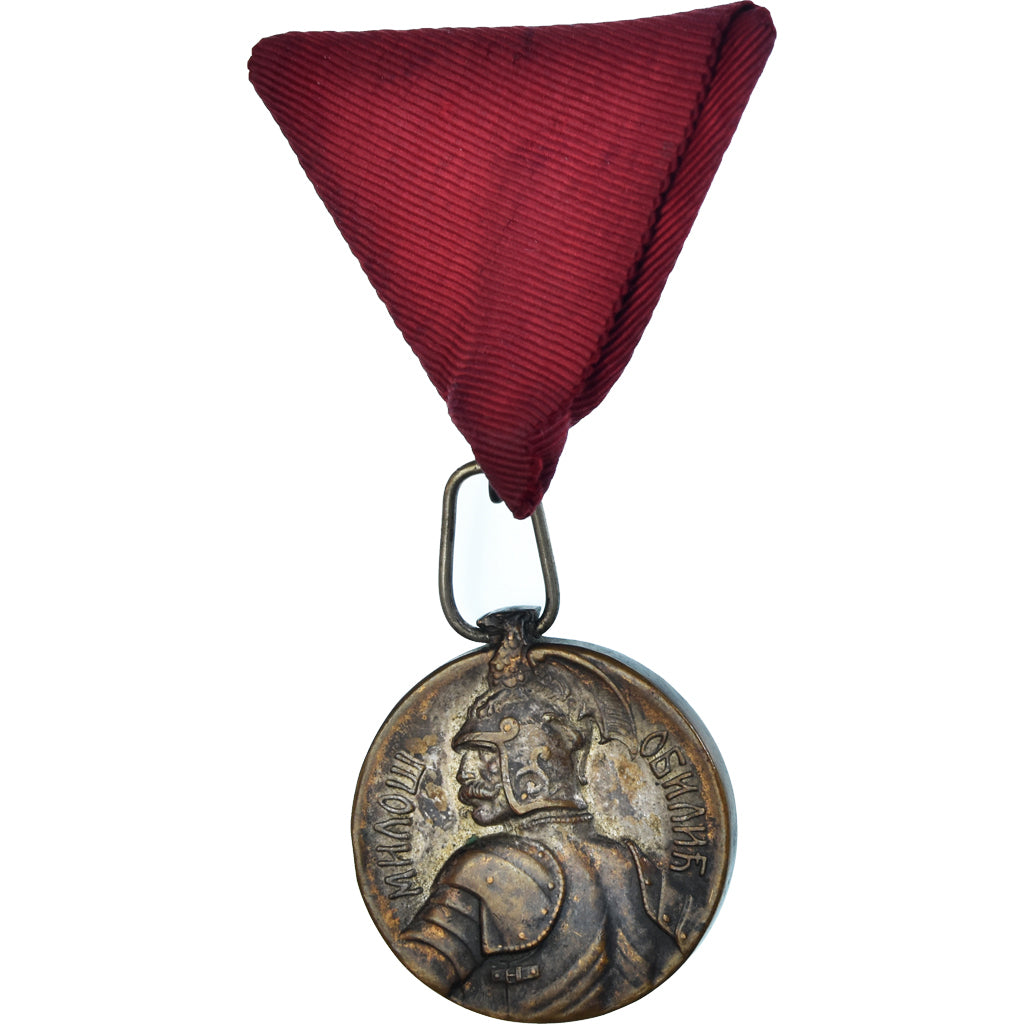 Serbie, Bravoure, Milosh Obilich, Médaille, Très bon état, Bronze, 30