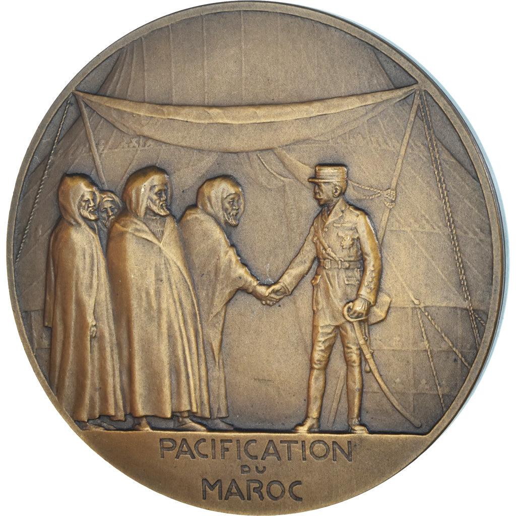 Maroko, medal, Maréchal Lyautey, Pacification du Maroc, Historia, 1925, Dropsy