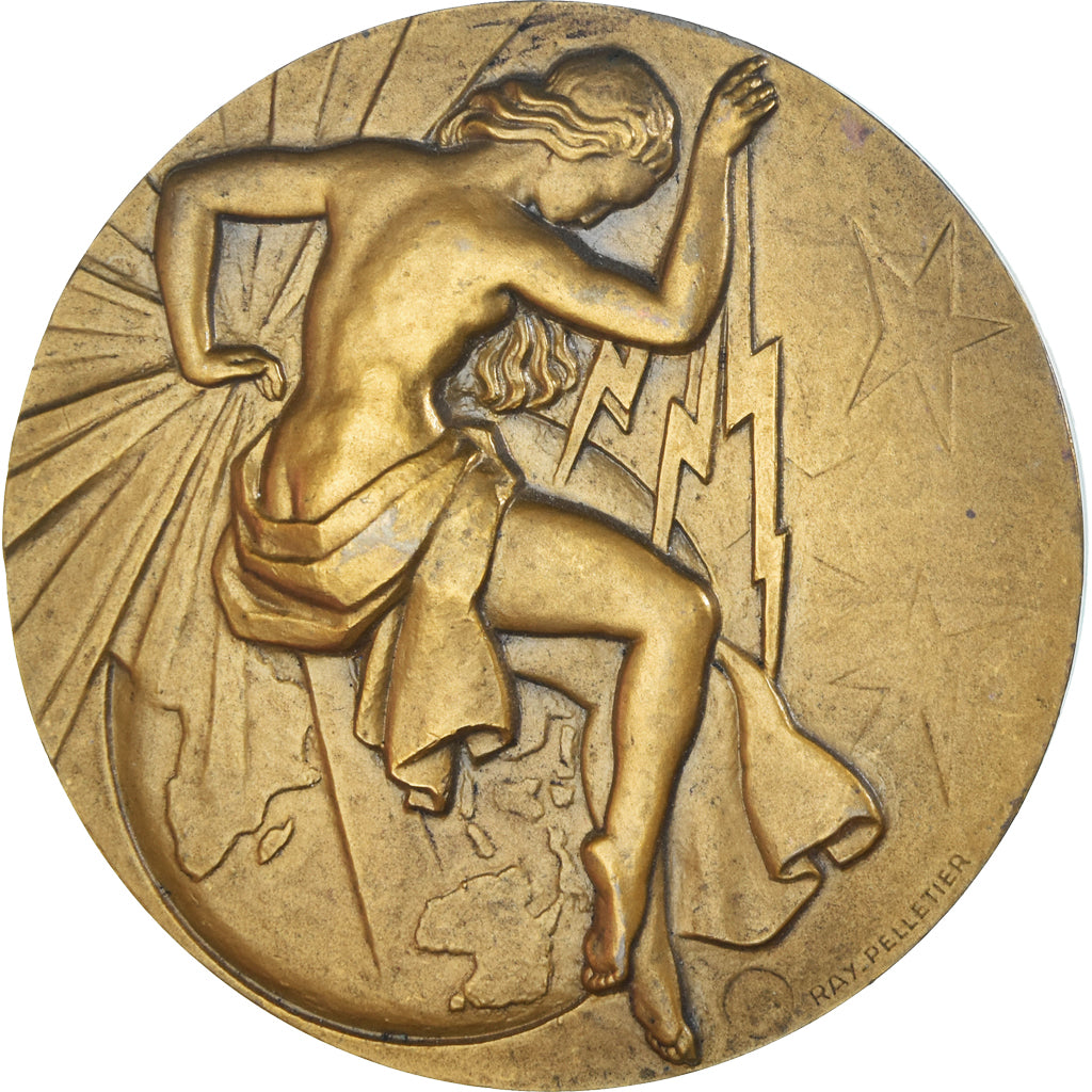 France, Medal, Art Déco, Syndicat Général de la Construction Electrique