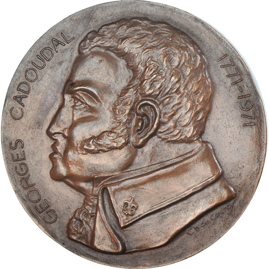 France, Medal, Georges Cadoudal, Général Chouan, History, 1971, De Courcy