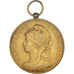 Francia, medalla, Marianne, République Française, Marey, BC+, Bronce dorado
