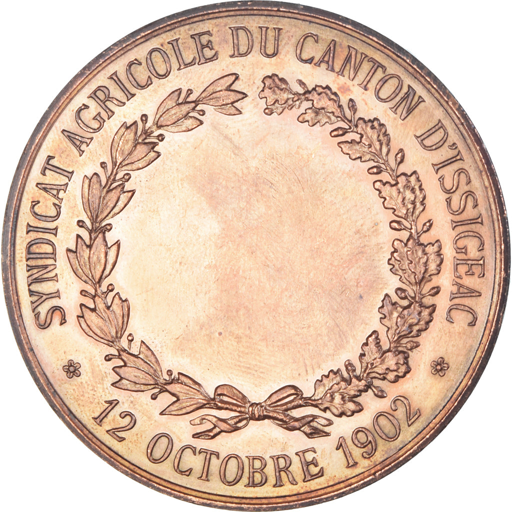 Francia, medaglia, Syndicat Agricole du Canton d'Issigeac, Agriculture, 1902