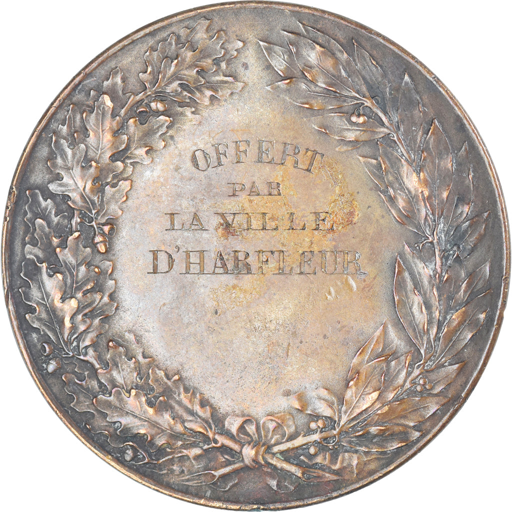 France, Médaille, Pêche, Ville d'Harfleur, Sven kulle, TTB+, Bronze