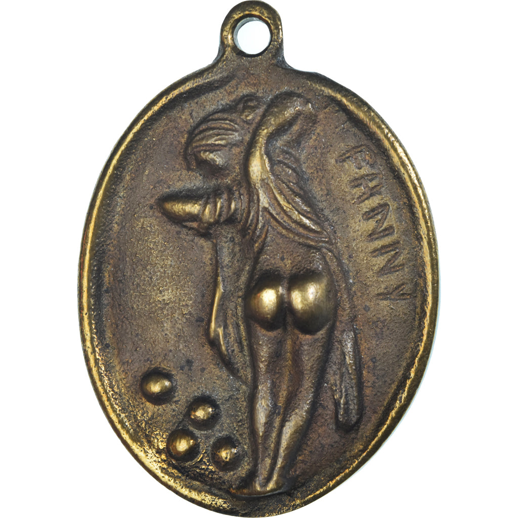 France, Médaille, Pétanque, Fanny, Leasure, TTB+, Laiton