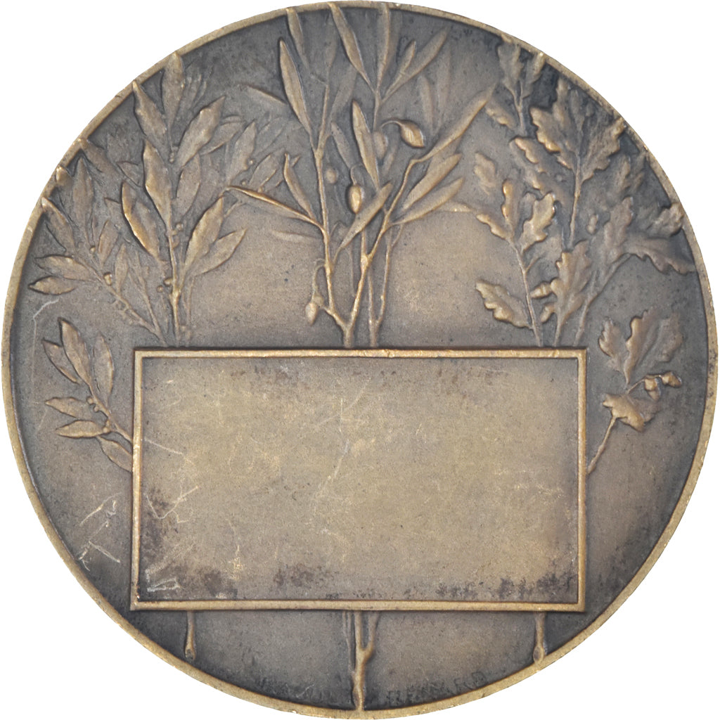 Francia, medalla, Homme nu, Soleil Rayonnant, 1923, Raoul Bénard, EBC, Bronce