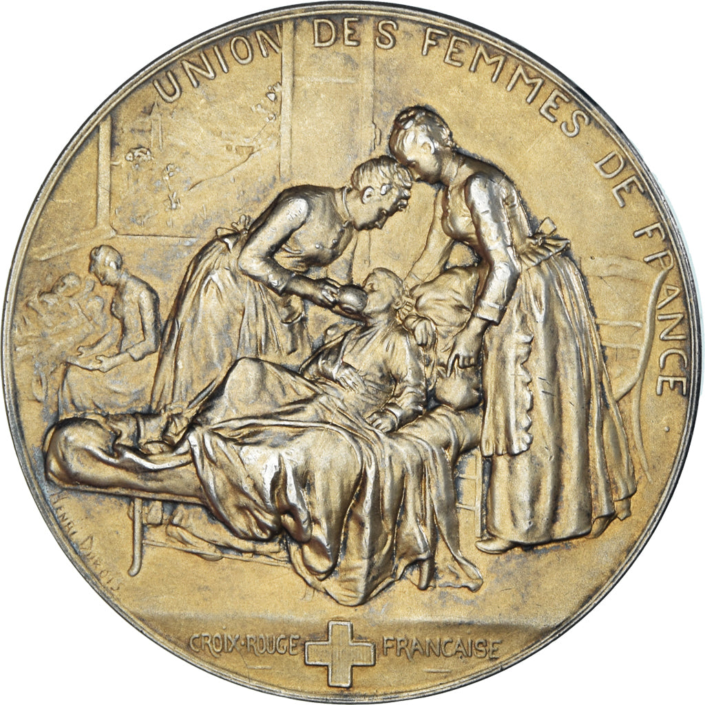 Francia, medalla, Croix Rouge, Union des femmes de France, WAR, 1901, Henri