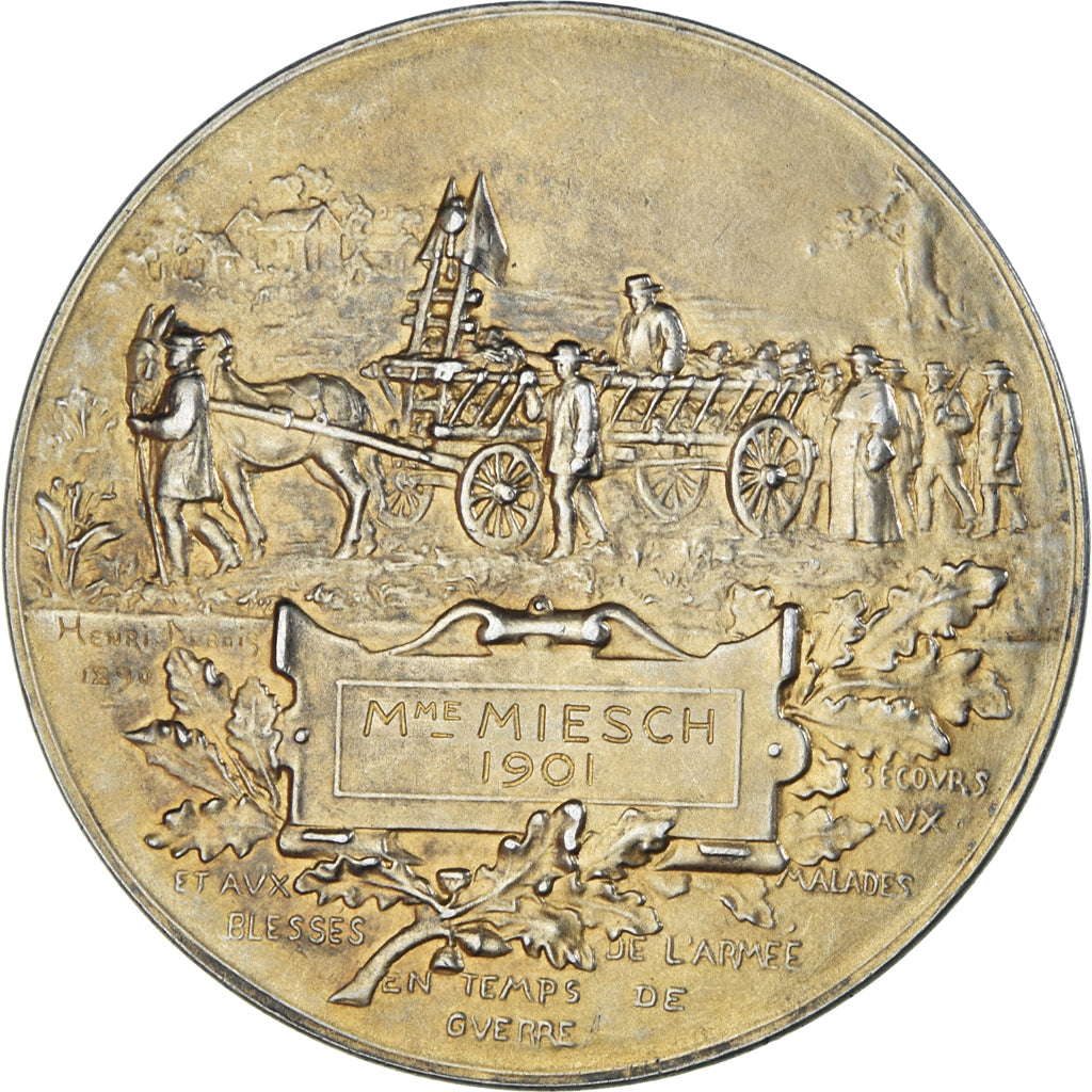 Francia, medalla, Croix Rouge, Union des femmes de France, WAR, 1901, Henri