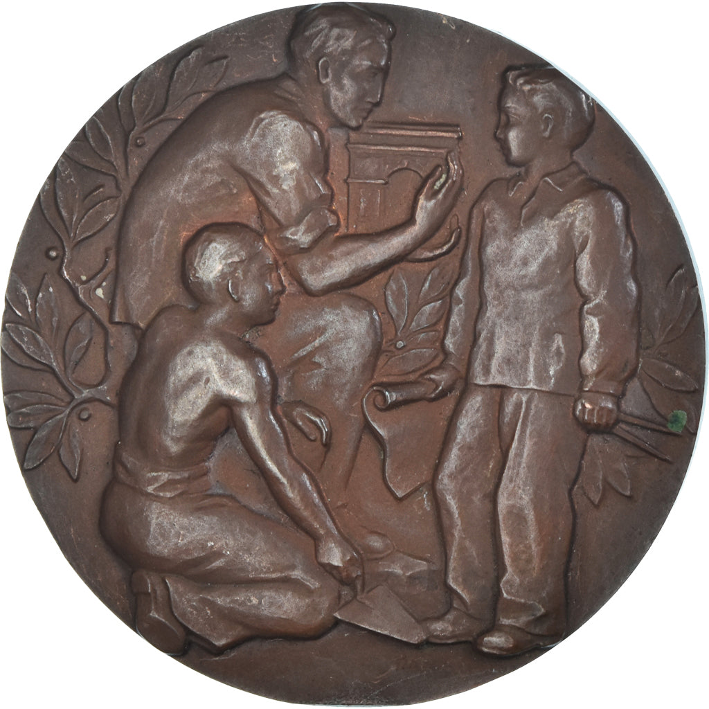 France, Medal, Apprentissage du Batiment et des Travaux Publics, AU(50-53)