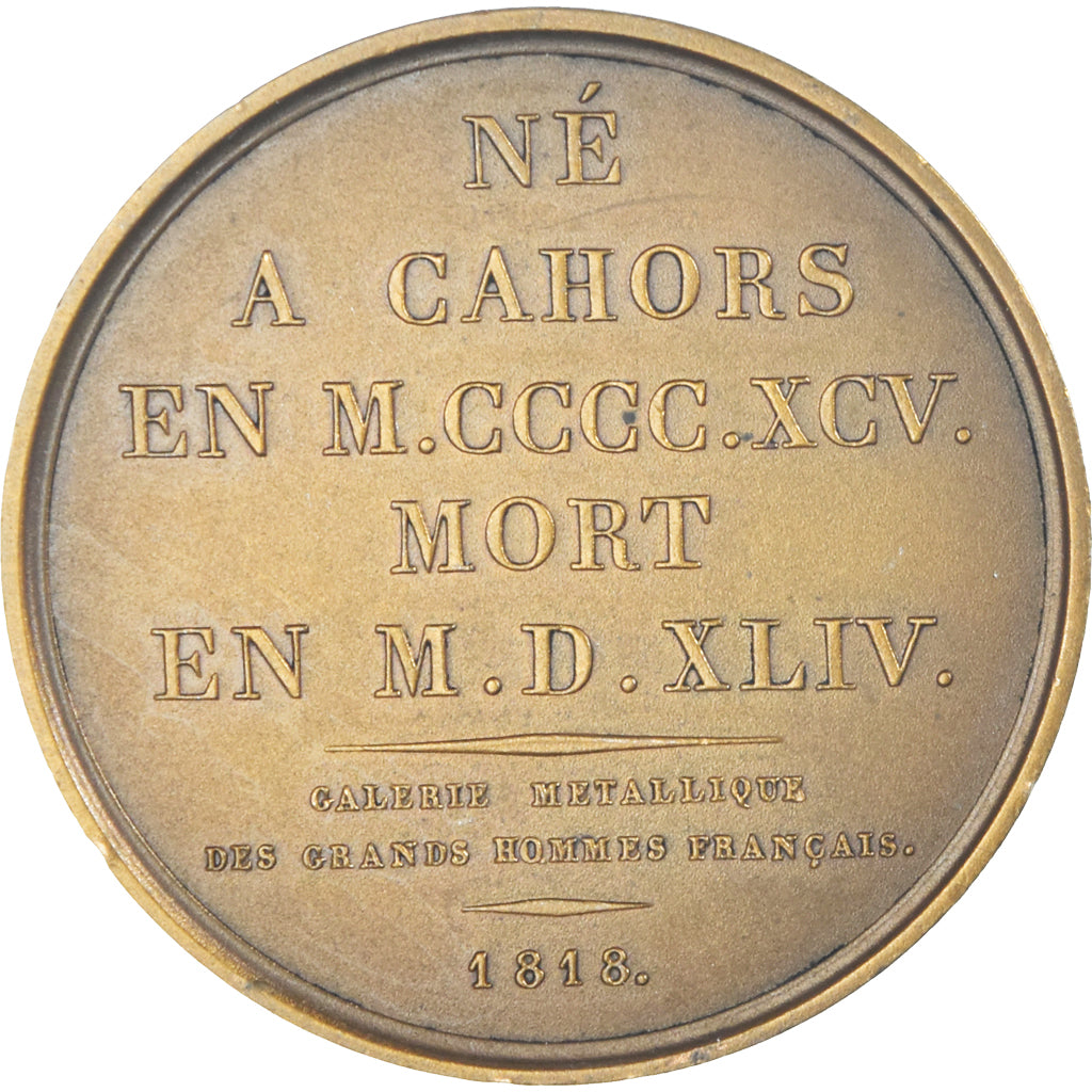 Francia, medalla, Clément Marot, Arts & Culture, Gayrard, SC+, Bronce