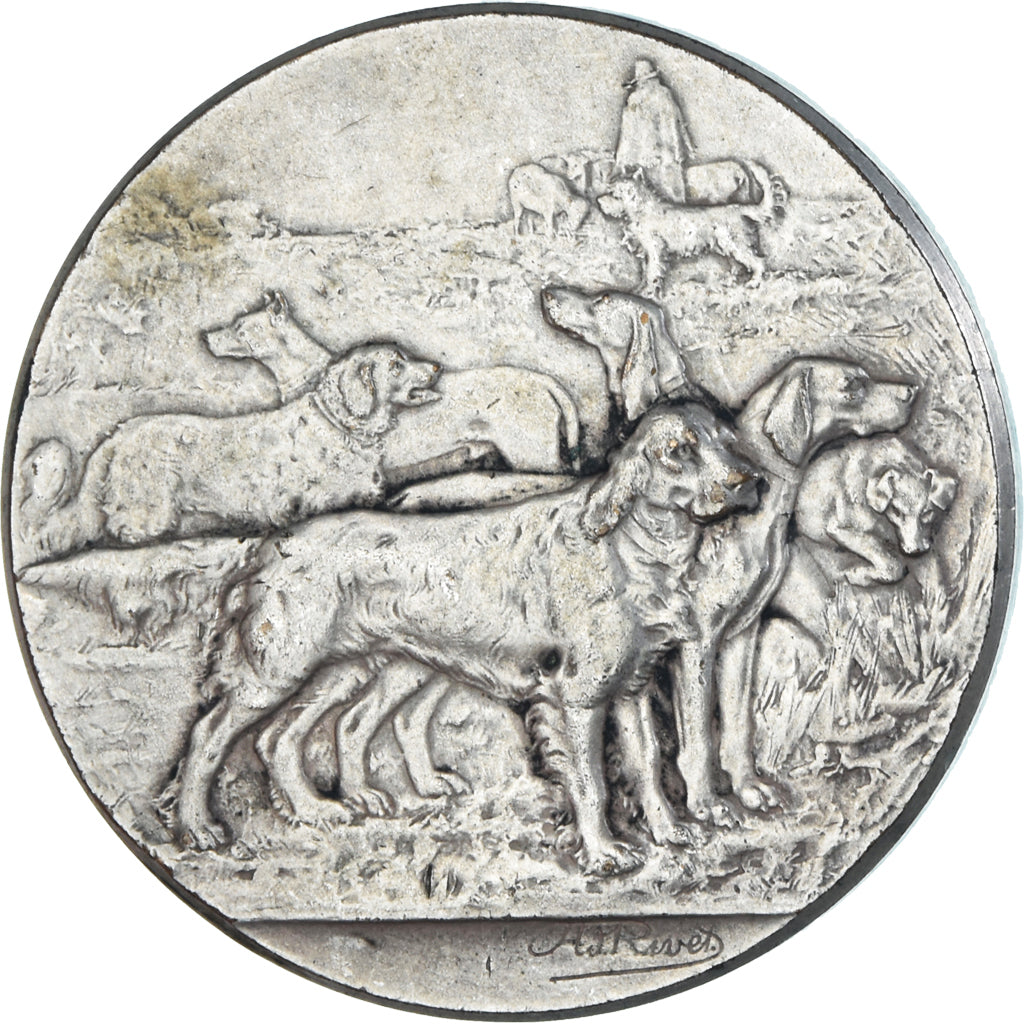 France, Médaille, Société canine de l'Est, Rivet, TTB+, Bronze argenté