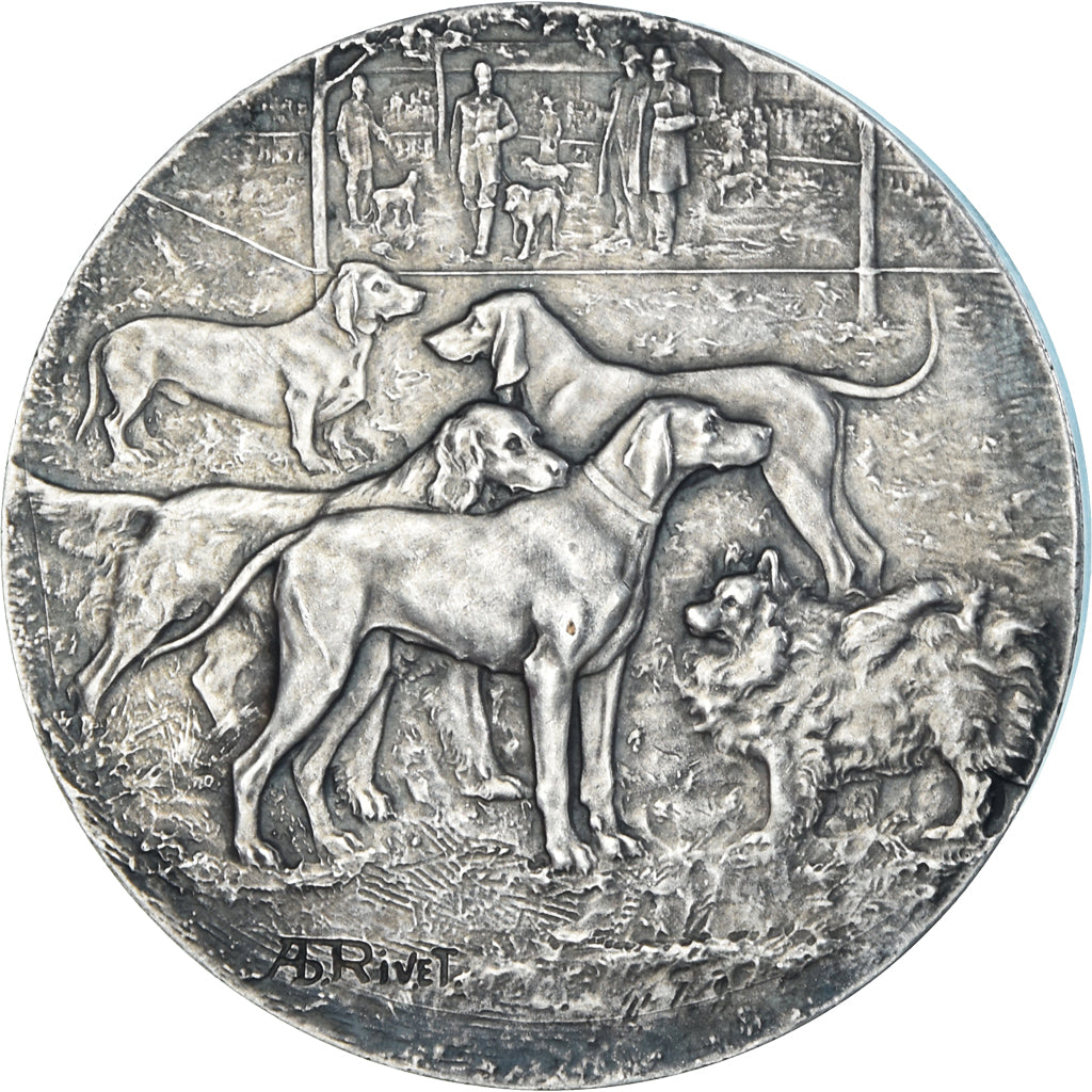Francia, medaglia, Exposition Canine, Basse-Normandie, 1921, Rivet, SPL-, Bronzo