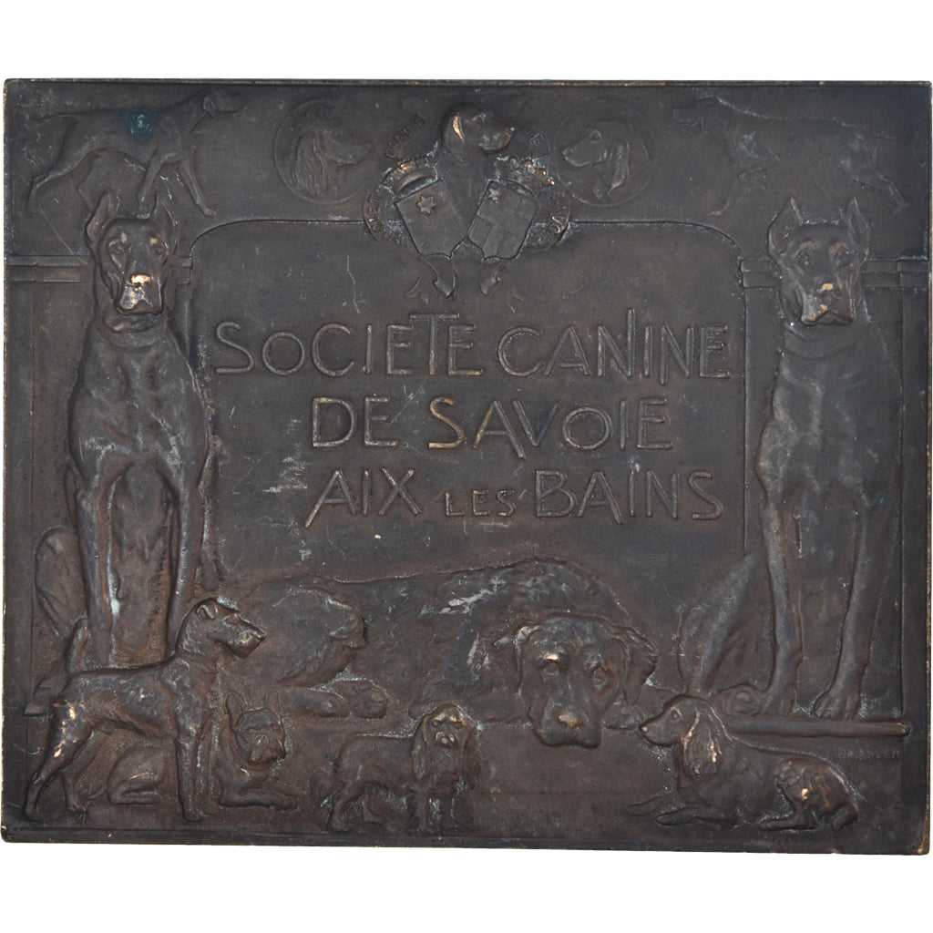 France, Medal, Société Canine de Savoie, Aix-les-Bains, Mahler, AU(50-53)