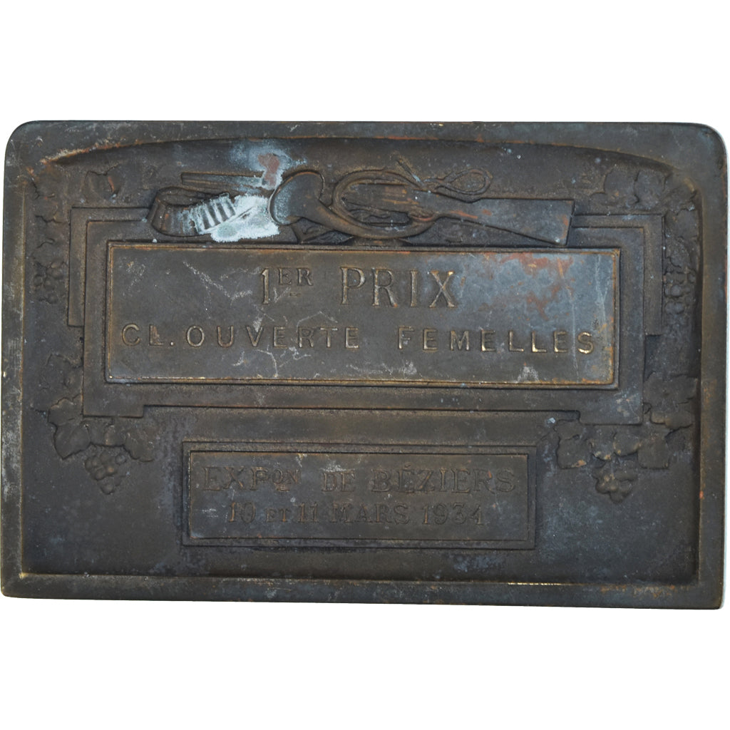 France, Médaille, Société Canine du Languedoc, Exposition de Béziers, 1934