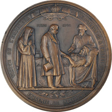 France, Médaille, Napoléon III à l'Hôtel-Dieu, Epidémie de Choléra
