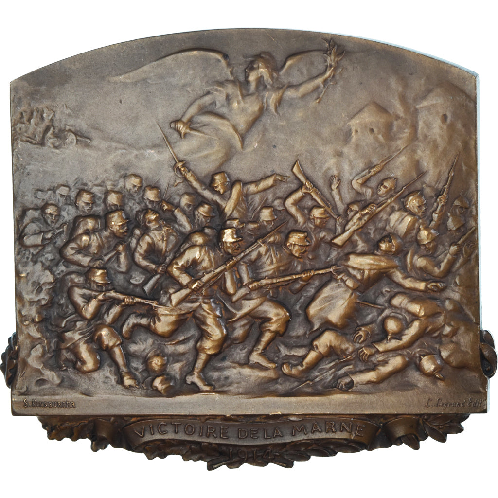 France, Medal, Victoire de la Marne, WAR, 1914, Kinsburger, AU(50-53), Bronze