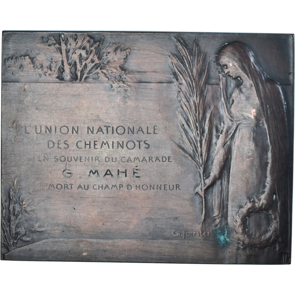 France, Medal, Union Nationale des Cheminots, Railway, 1914-1916, Foerster