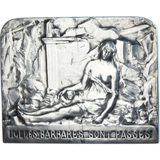 France, Medal, Ici les Barbares sont Passés, Héroïsme-Bonté, WAR, 1917